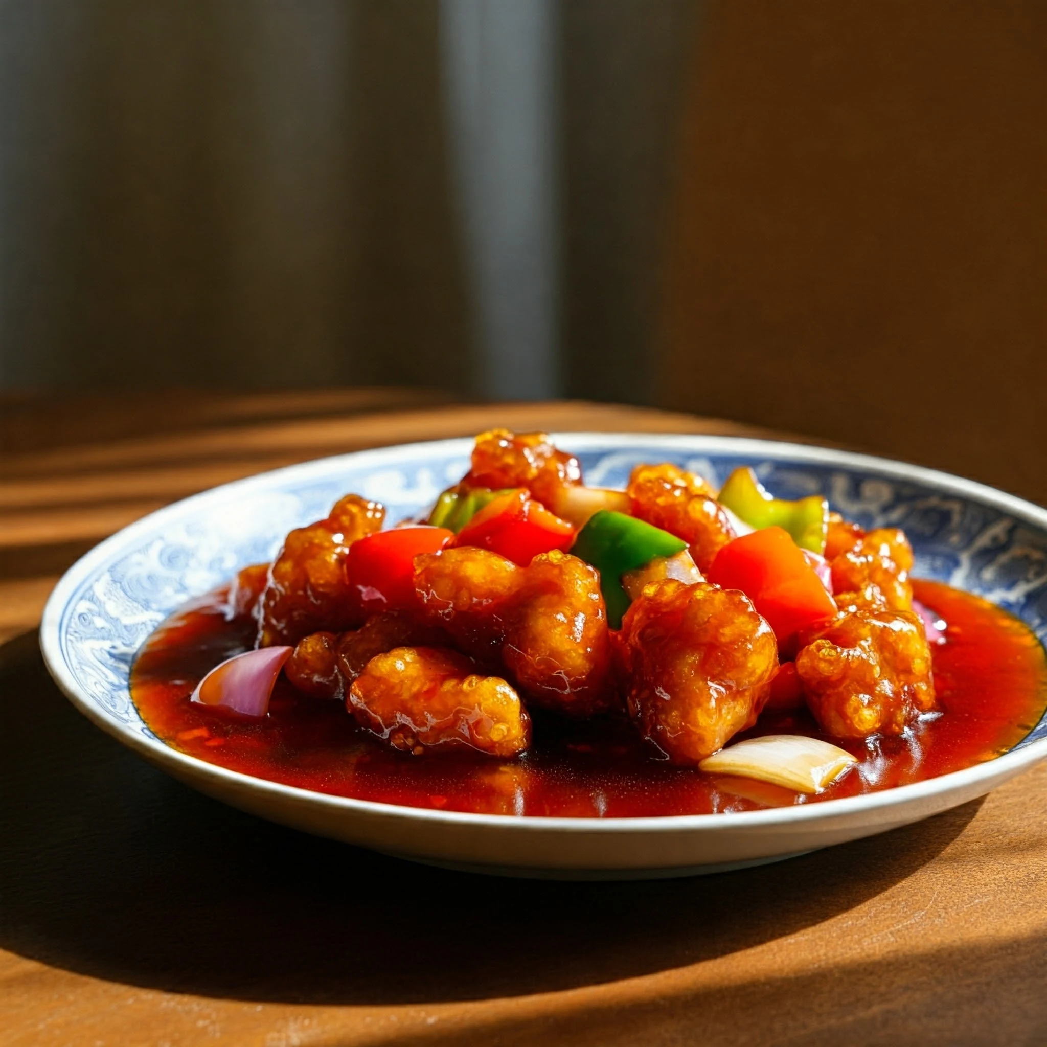 Chinesisches knuspriges Schweinefleisch süß-sauer