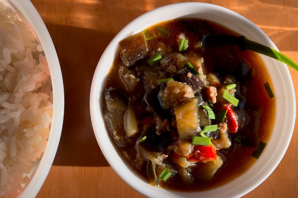 OhMyWok Signature: Korean Hackpot (Auberginen-Hack One Pot)